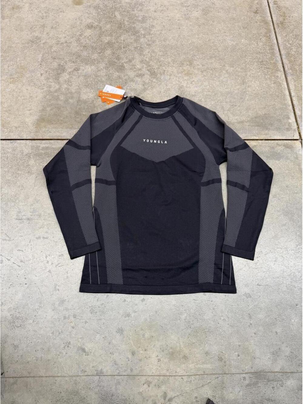 youngla apex compression long sleeve work out gym shirt size large